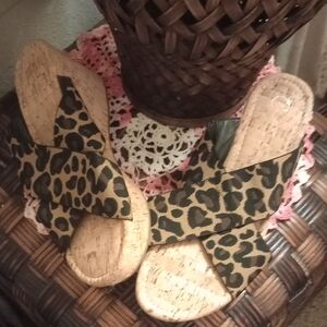 Cato Tan Leopard Print Sandals